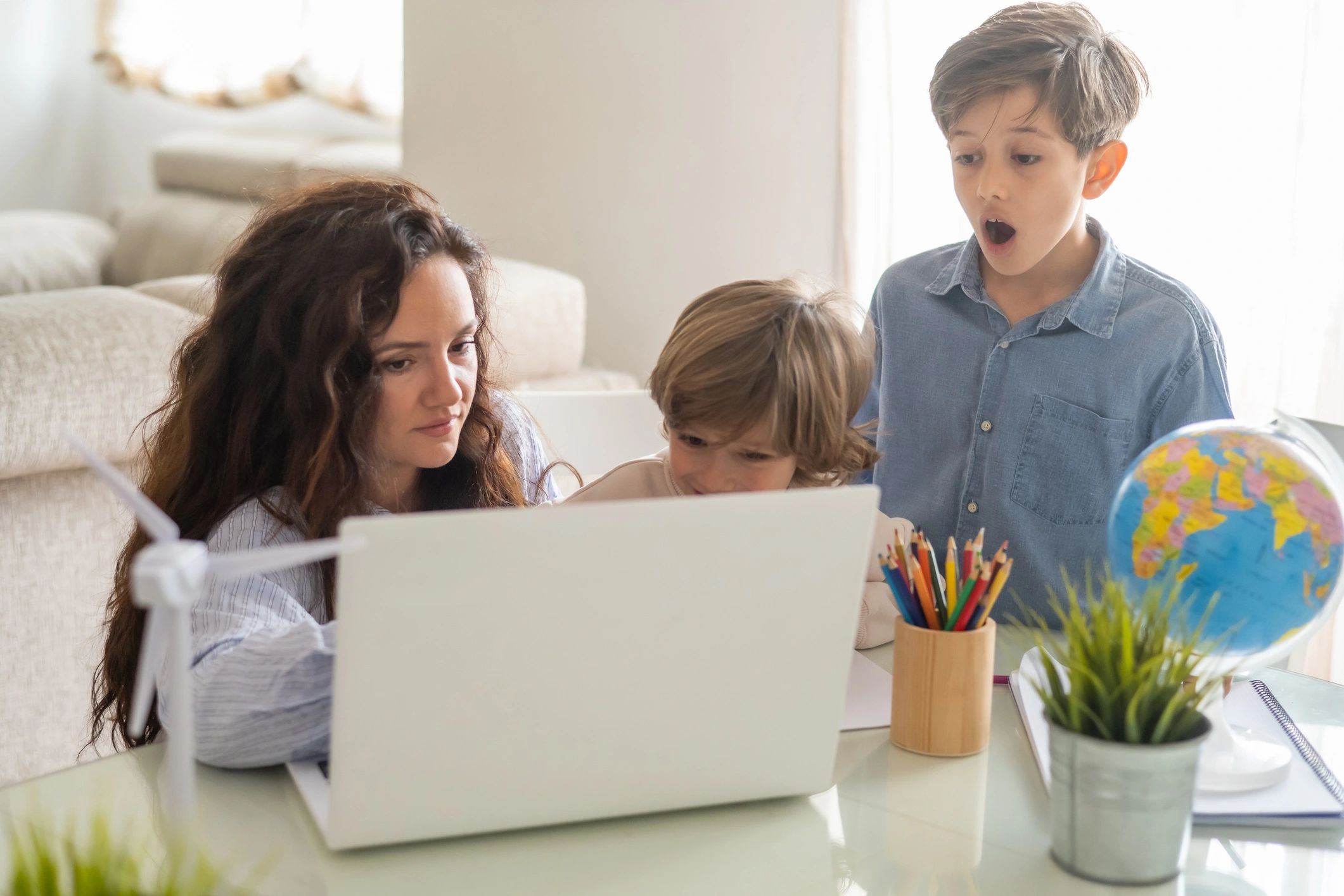 Parent reviewing materials